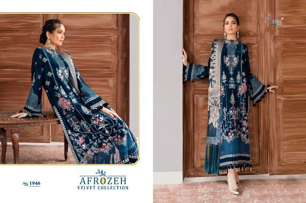 Shree Fabs Presnets Afrozeh Velvet Collection  Wholesale Rate In Surat - Sai Dresses