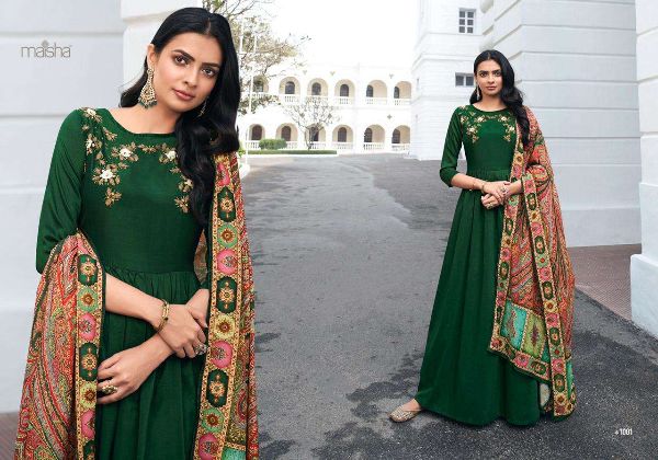 Maisha Presents Maskeen Viscose Musleen Handwork Long Wholesale Rate In Suart