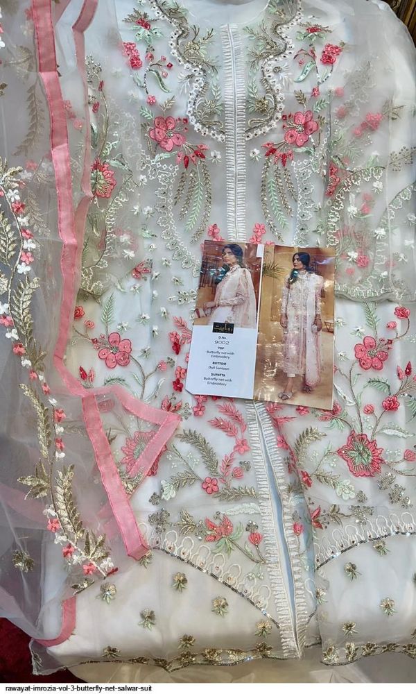 Rawayat Presents  Imrozia Vol 3 Butterfly Net Salwar Suit Wholesale Rate In Surat