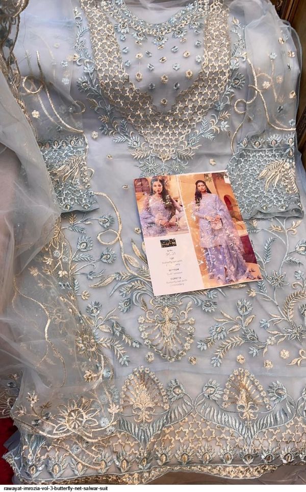 Rawayat Presents  Imrozia Vol 3 Butterfly Net Salwar Suit Wholesale Rate In Surat