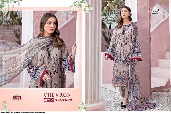 Shree Fabs Presents  Chevron Remix Collection Silver Duppatta Suit Wholesale Rate In Surat