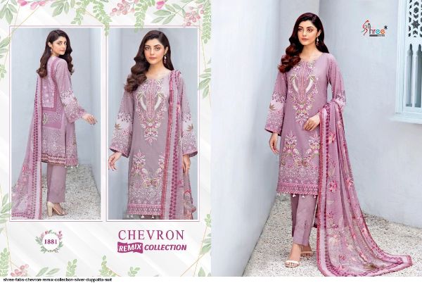 Shree Fabs Presents  Chevron Remix Collection Silver Duppatta Suit Wholesale Rate In Surat