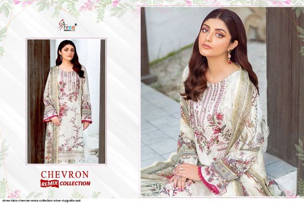 Shree Fabs Presents  Chevron Remix Collection Silver Duppatta Suit Wholesale Rate In Surat