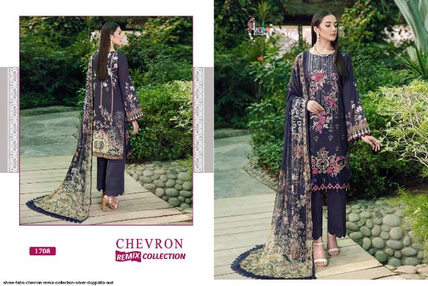 Shree Fabs Presents  Chevron Remix Collection Silver Duppatta Suit Wholesale Rate In Surat