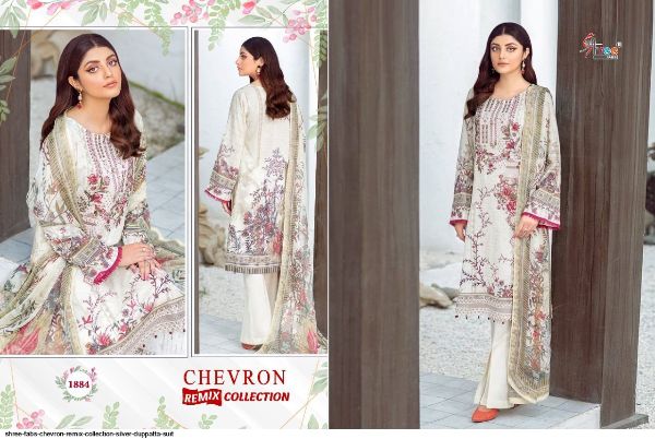 Shree Fabs Presents  Chevron Remix Collection Silver Duppatta Suit Wholesale Rate In Surat