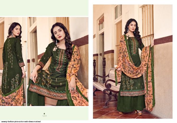 Sweety Fashion  Presnets  Pista Cotton Satin Dress Matireal Wholesale Rate In Surat