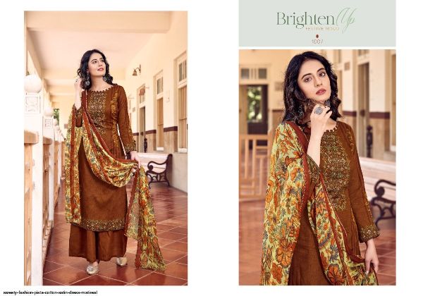 Sweety Fashion  Presnets  Pista Cotton Satin Dress Matireal Wholesale Rate In Surat