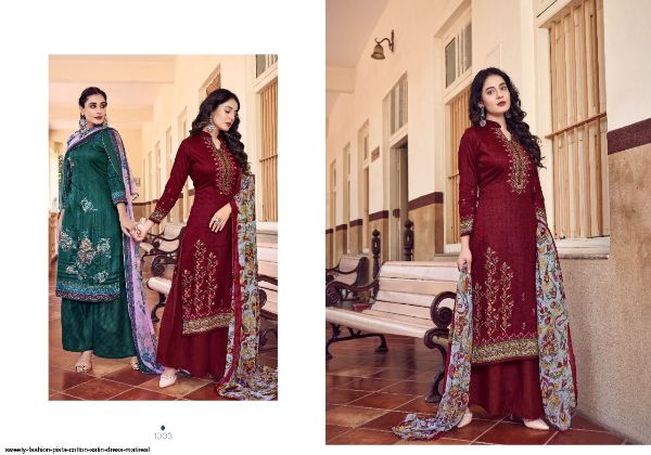 Sweety Fashion  Presnets  Pista Cotton Satin Dress Matireal Wholesale Rate In Surat