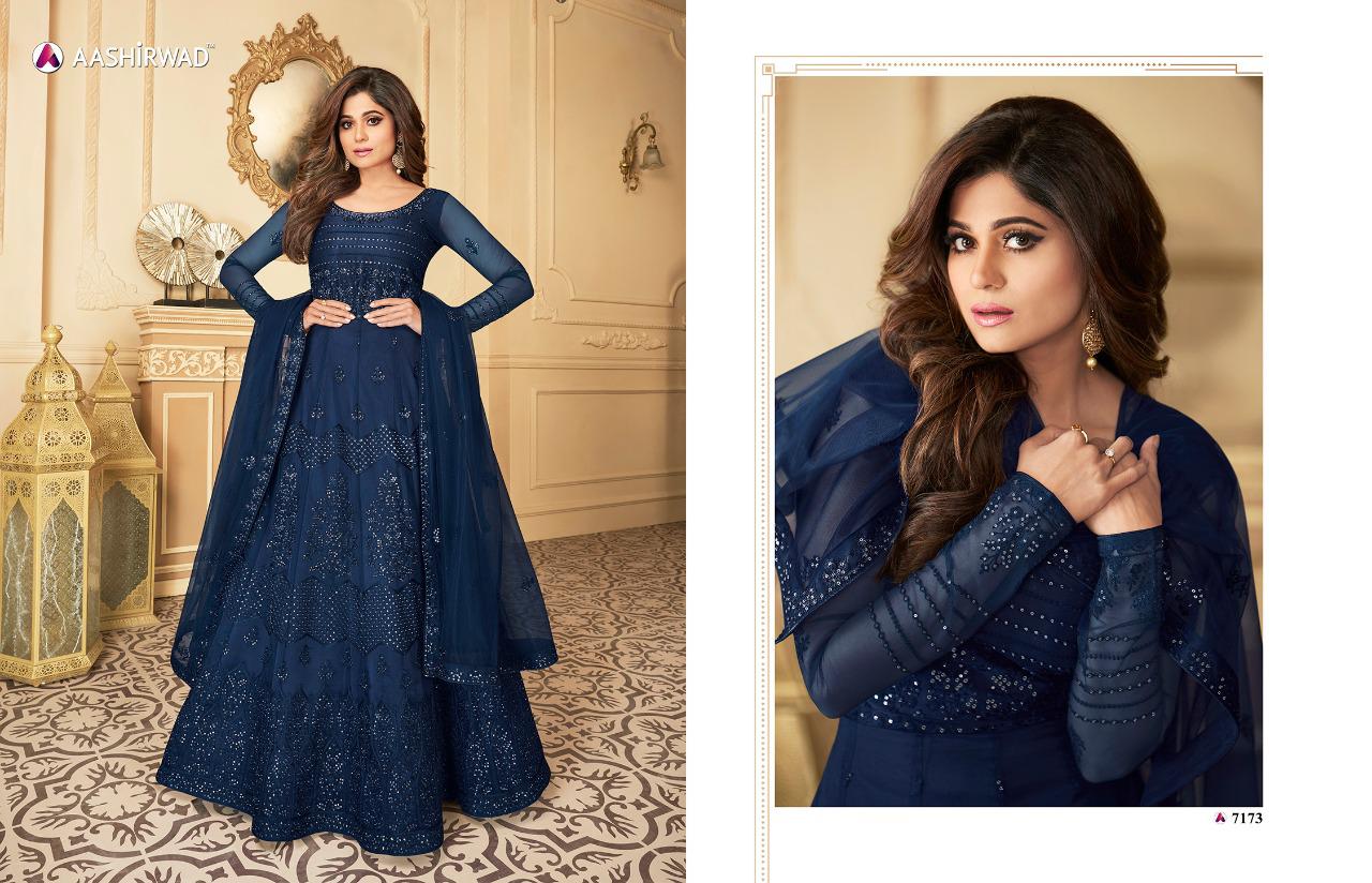 Peacock Butterfly Net Salwar Suits By Gulkand A Brand Of Aashirwad At Wholesale Rate In Surat