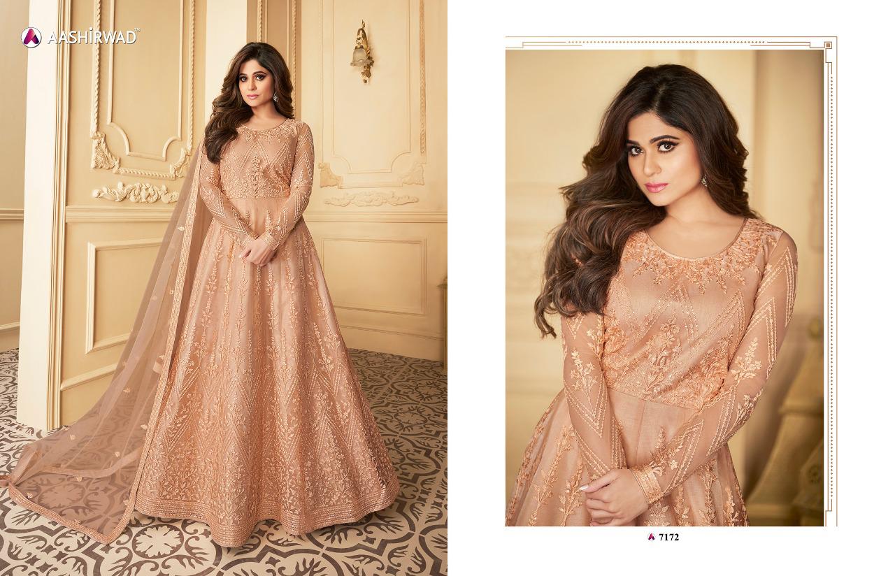 Peacock Butterfly Net Salwar Suits By Gulkand A Brand Of Aashirwad At Wholesale Rate In Surat