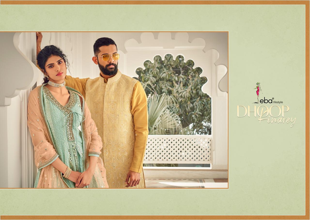 Eba Lifestyle Presents Dhoop Kinarey Nx Pakistani Heavy Georgette Suits Latest Collection Whlesale Rate In Surat - Sai Dresses