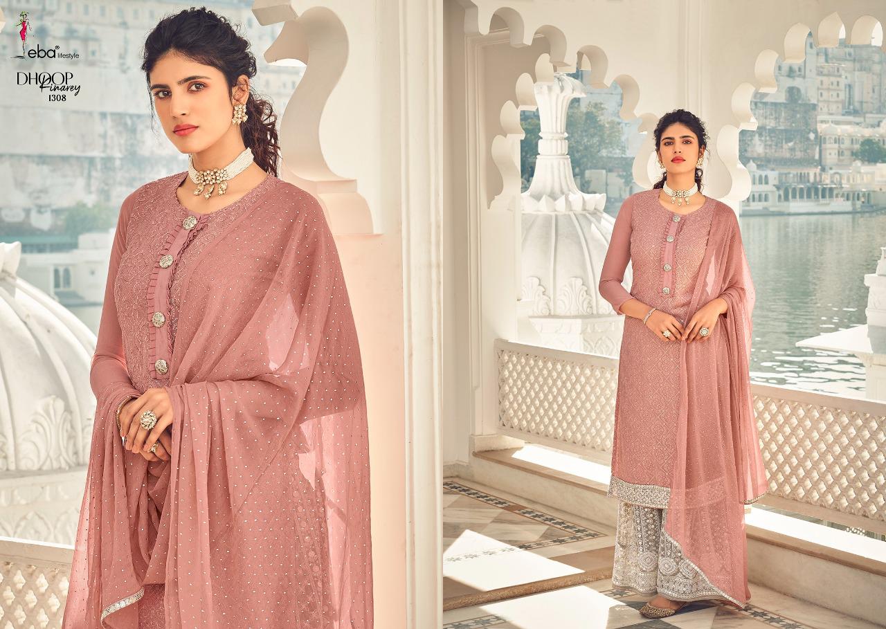 Eba Lifestyle Presents Dhoop Kinarey Nx Pakistani Heavy Georgette Suits Latest Collection Whlesale Rate In Surat - Sai Dresses