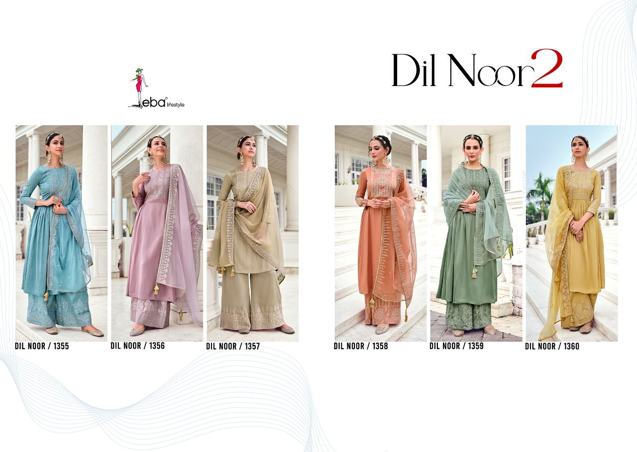 Eba Lifestyle Presents  Dil Noor Vol 2 Kuntal Silk Readymade Salwar Suits  Wholesale Rate In  Surat- Sai Dresses