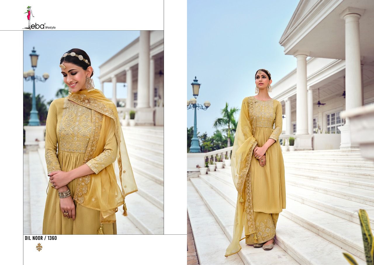 Eba Lifestyle Presents  Dil Noor Vol 2 Kuntal Silk Readymade Salwar Suits  Wholesale Rate In  Surat- Sai Dresses