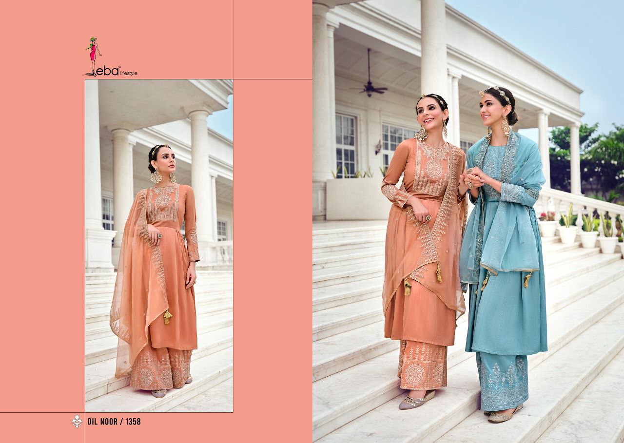 Eba Lifestyle Presents  Dil Noor Vol 2 Kuntal Silk Readymade Salwar Suits  Wholesale Rate In  Surat- Sai Dresses