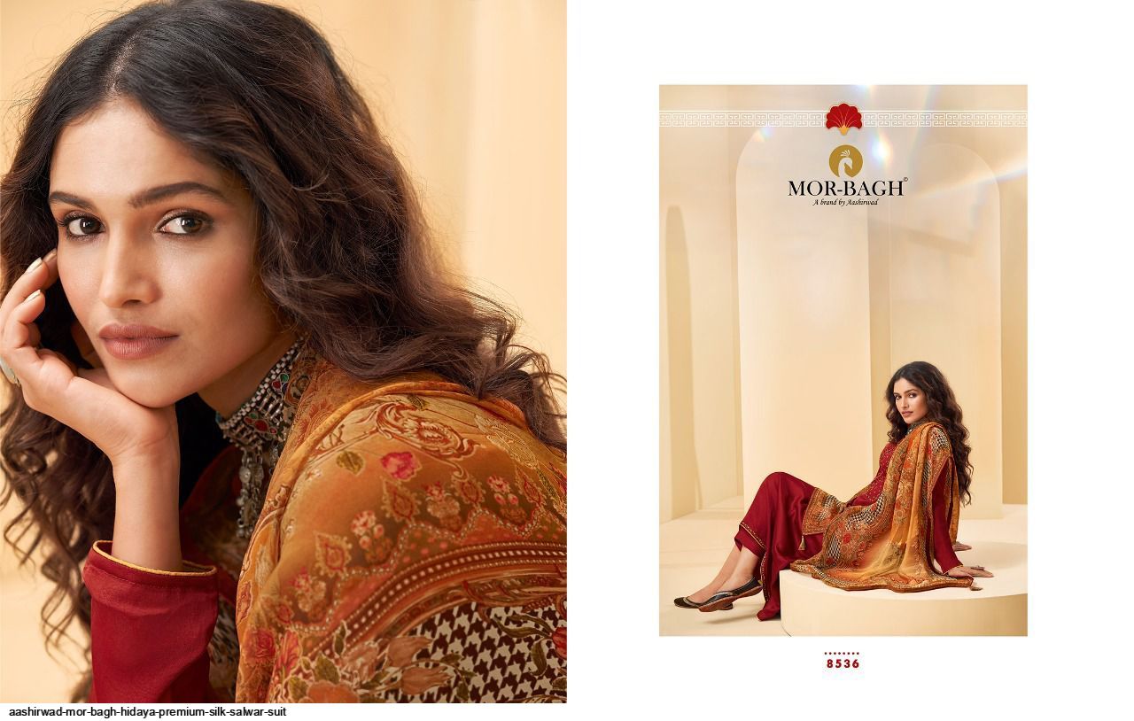 Aashirwad Resnets  Mor Bagh Hidaya Premium Silk Salwar Suit Wholesale Rate In  Surat - Sai Dresses