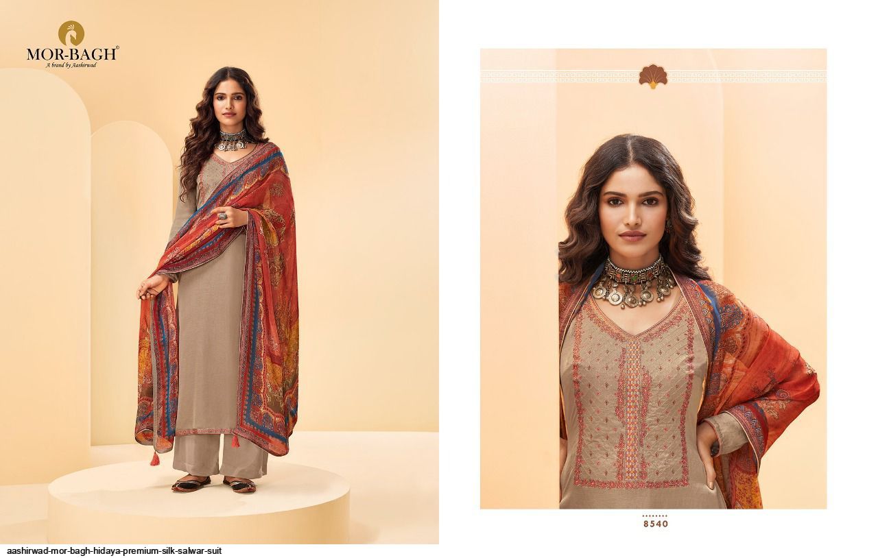 Aashirwad Resnets  Mor Bagh Hidaya Premium Silk Salwar Suit Wholesale Rate In  Surat - Sai Dresses