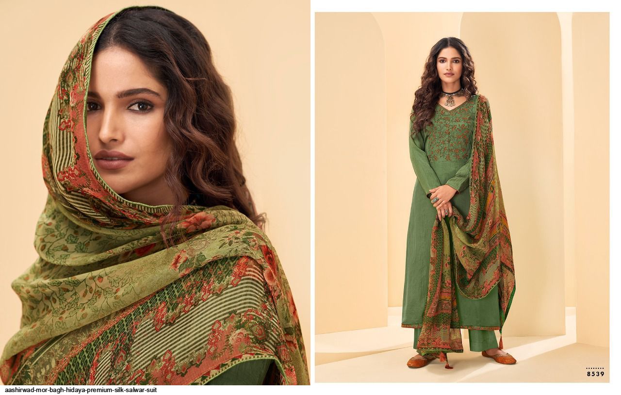 Aashirwad Resnets  Mor Bagh Hidaya Premium Silk Salwar Suit Wholesale Rate In  Surat - Sai Dresses