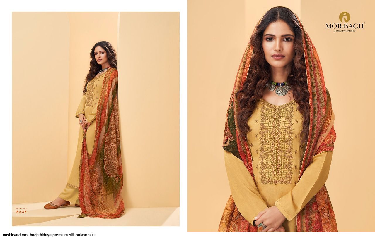 Aashirwad Resnets  Mor Bagh Hidaya Premium Silk Salwar Suit Wholesale Rate In  Surat - Sai Dresses