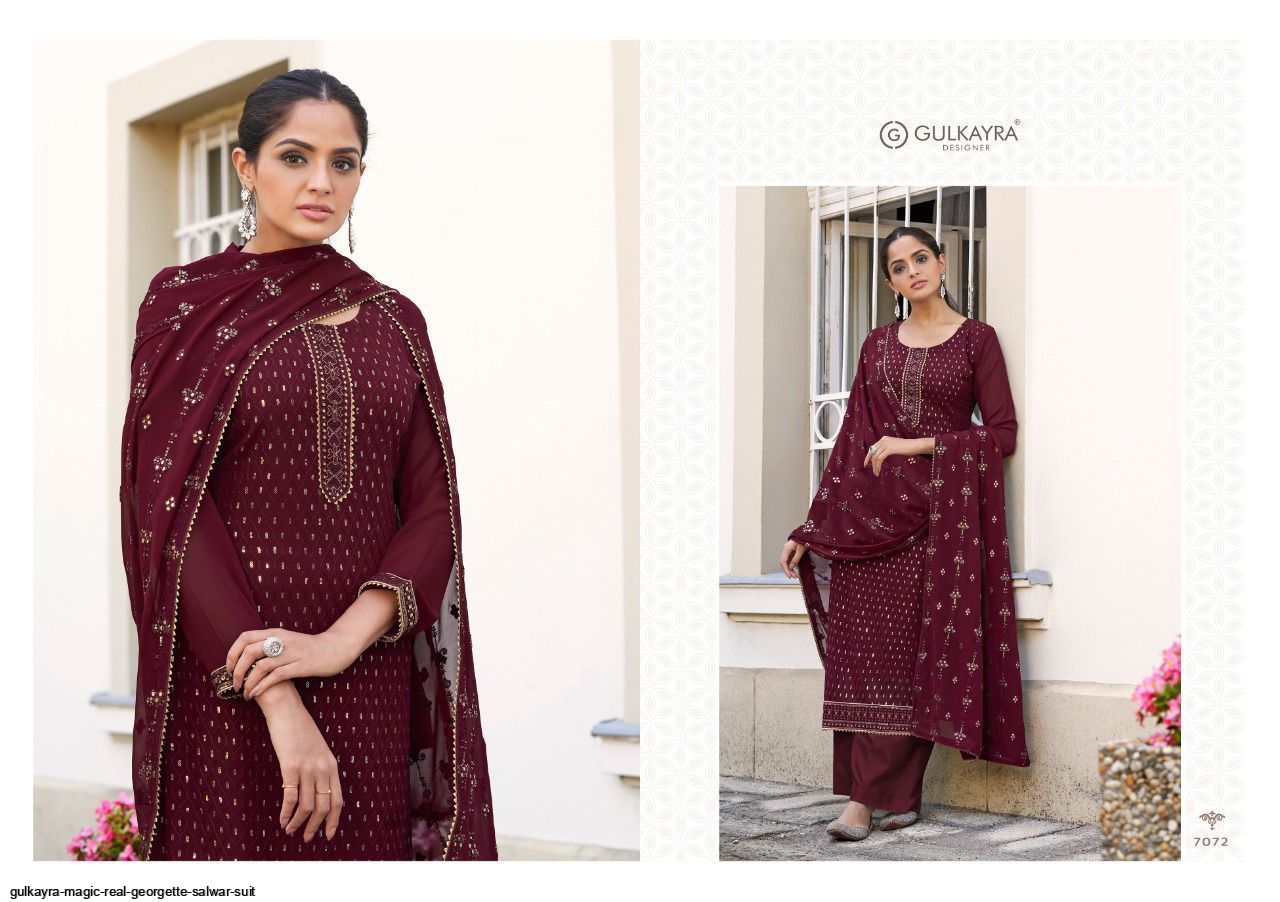 Gulkayra Presents  Magic Real Georgette Salwar Suit Wholesale Rate In Surat - Sai Dresses
