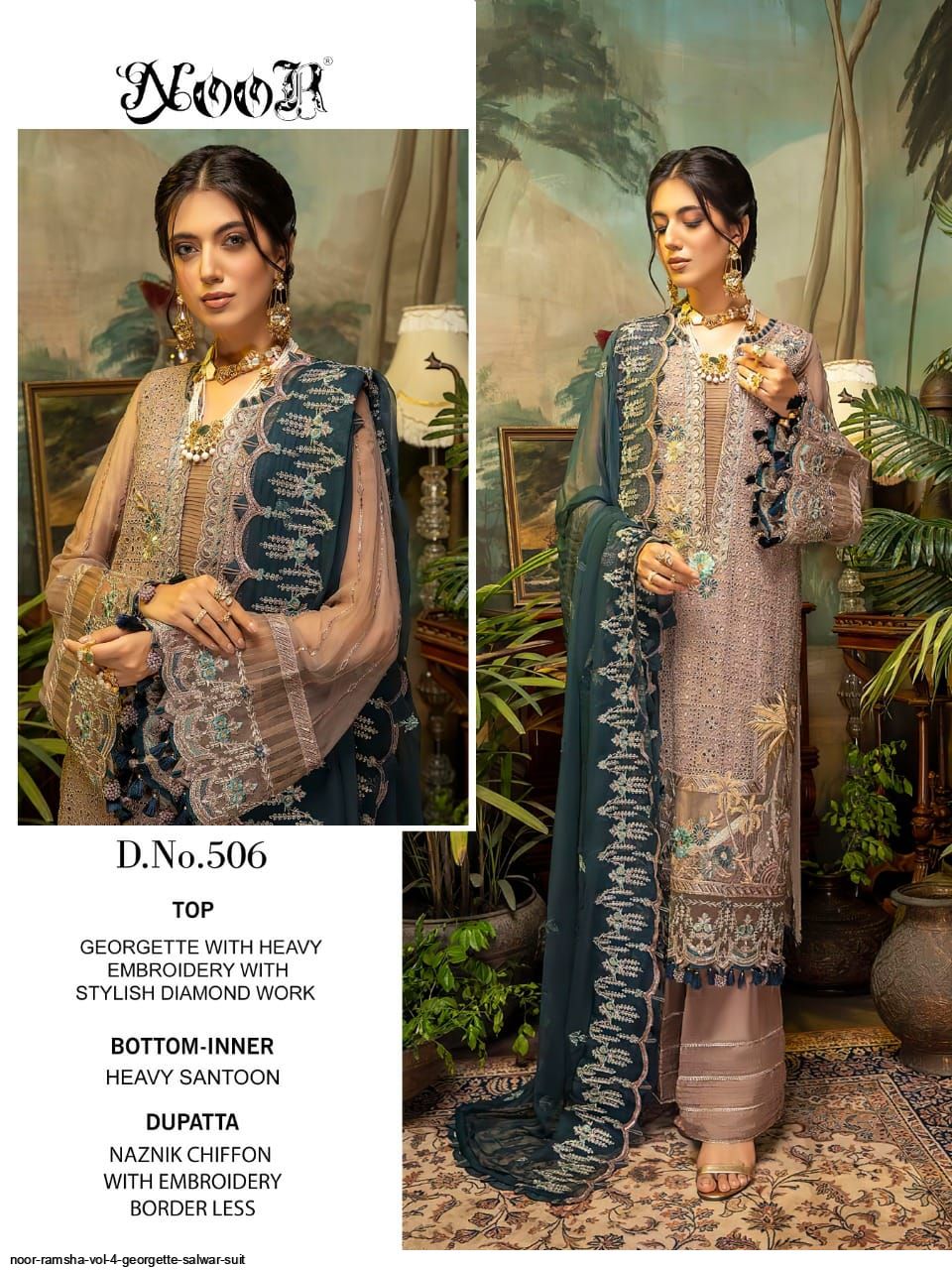 Noor Presents Ramsha Vol 4 Georgette Salwar Suit Wholesale Rate In Surat - Sai Dresses