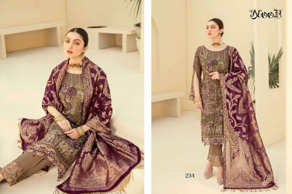 Noor Presnets  Rangoon Georgette Embroidery Dresses Supplier Wholesale Rate In Surat
