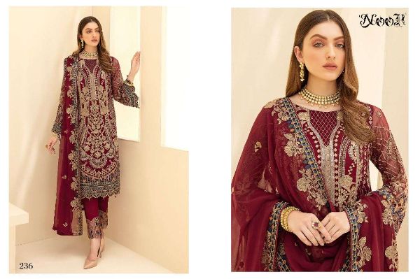 Noor Presnets  Rangoon Georgette Embroidery Dresses Supplier Wholesale Rate In Surat