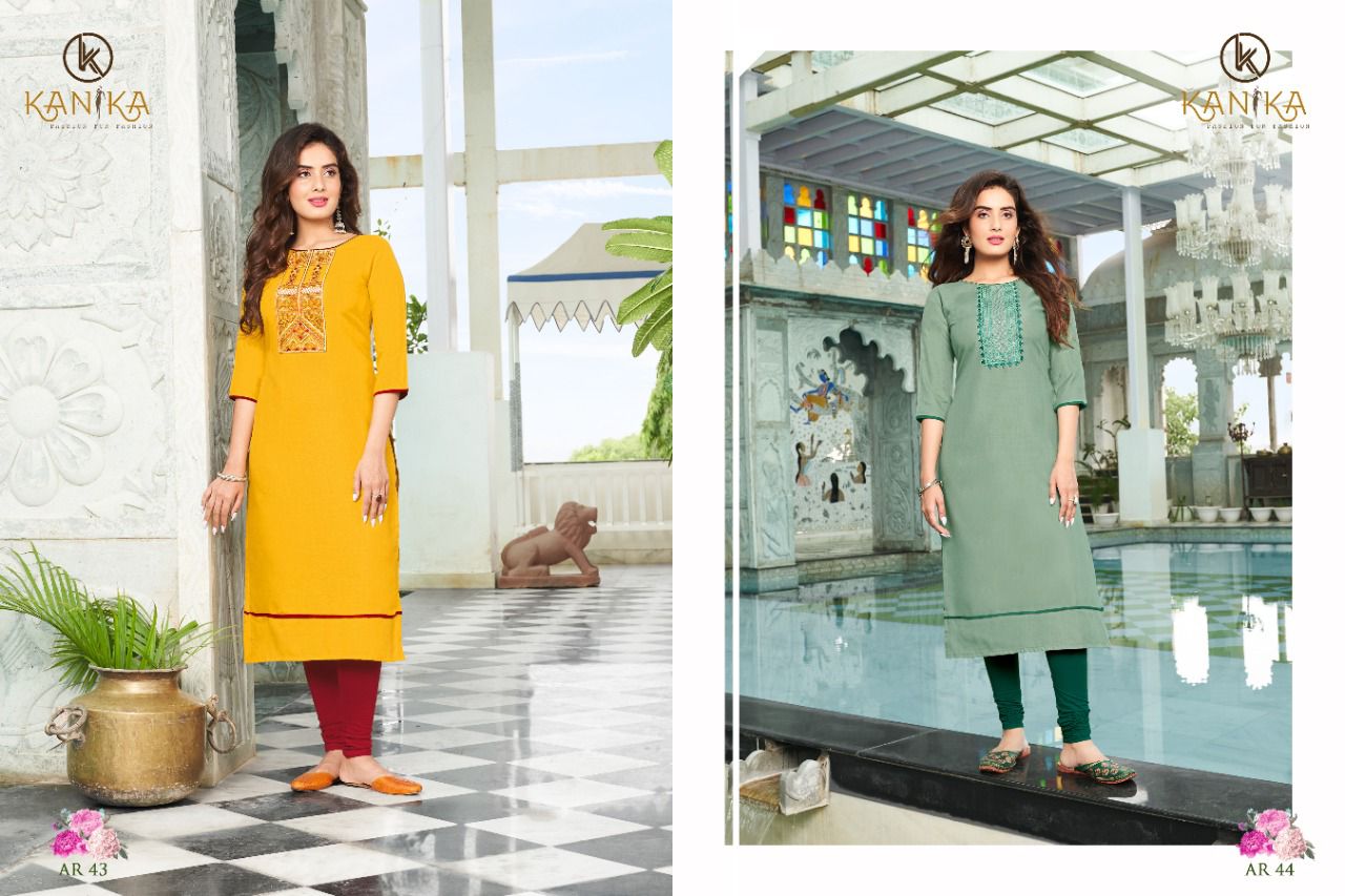 Kanika Presents  Anuroop Vol 5 Rubby Silk Embroidered Kurtis Wholesale Rate In Surat - Sai Dresses