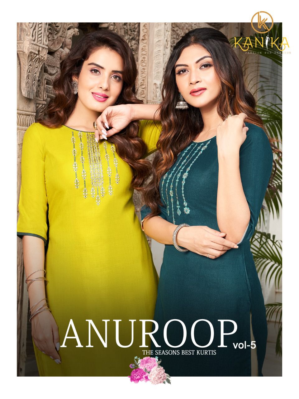 Kanika Presents  Anuroop Vol 5 Rubby Silk Embroidered Kurtis Wholesale Rate In Surat - Sai Dresses
