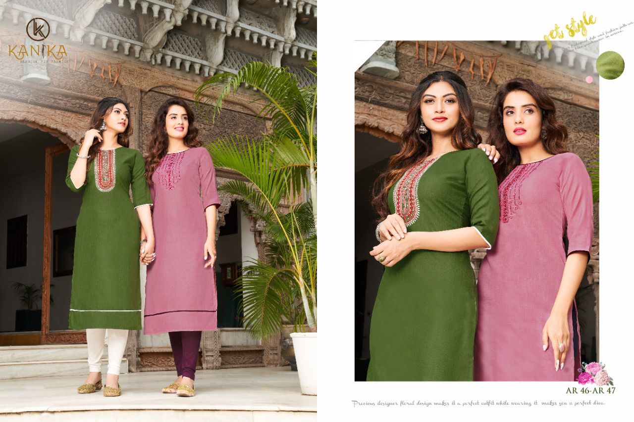 Kanika Presents  Anuroop Vol 5 Rubby Silk Embroidered Kurtis Wholesale Rate In Surat - Sai Dresses