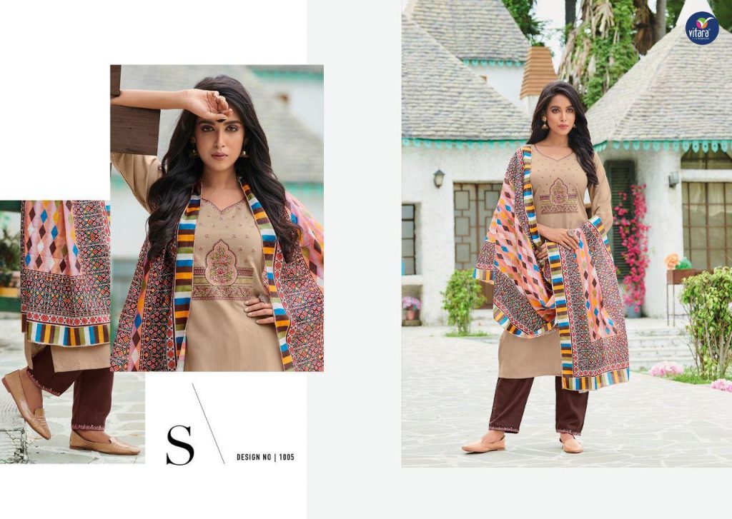 Vitara Fashion Presnets Starlink Rayon Kurti With Pant And Dupatta Wholesale Rate In Surat - Sai Dresses