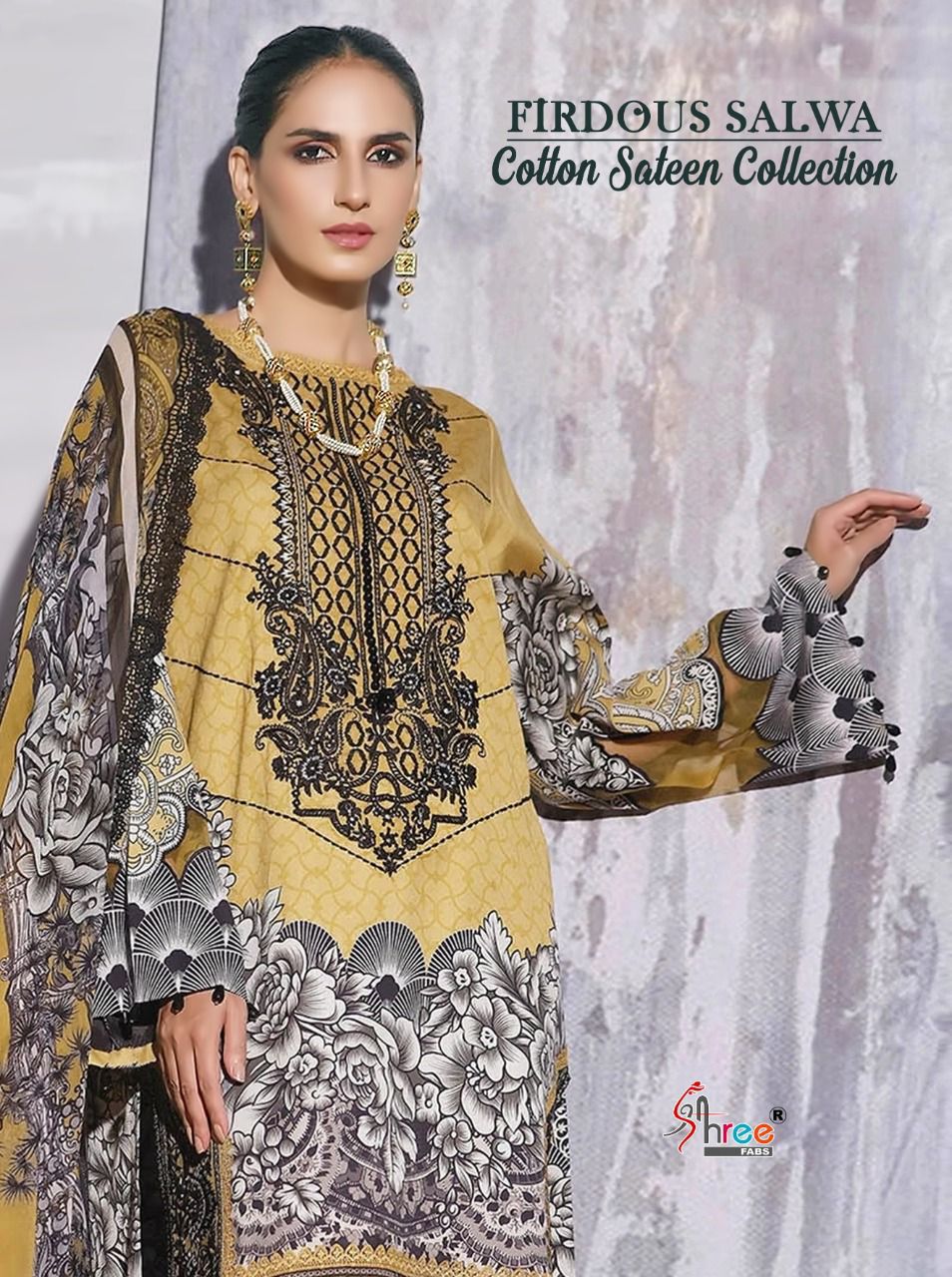 Shree Fab Presents Firdous Salwa Cotton Sateen Collection Wolesale Rate In Surat - Sai Dresses