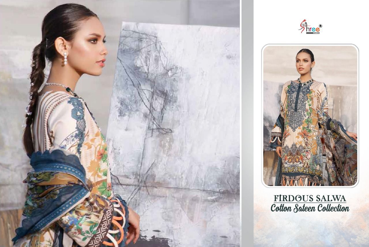 Shree Fab Presents Firdous Salwa Cotton Sateen Collection Wolesale Rate In Surat - Sai Dresses