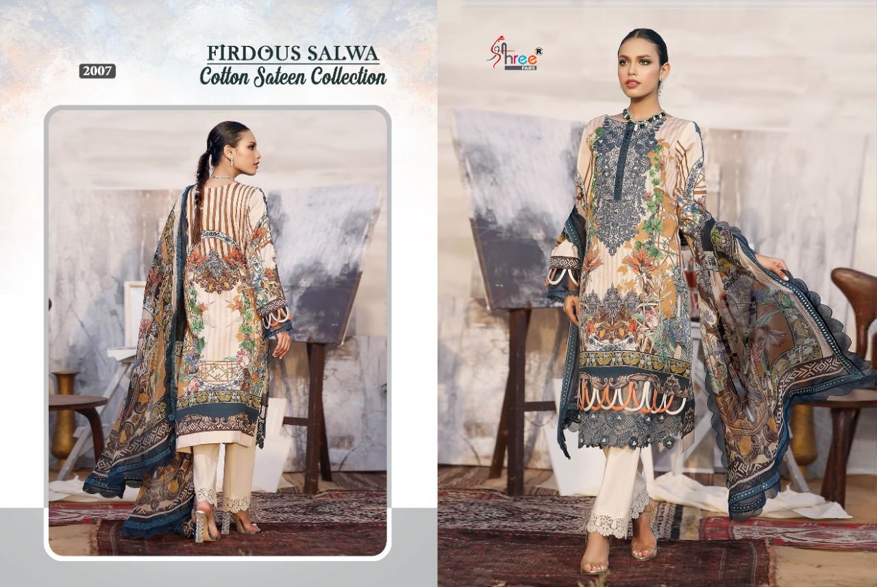 Shree Fab Presents Firdous Salwa Cotton Sateen Collection Wolesale Rate In Surat - Sai Dresses