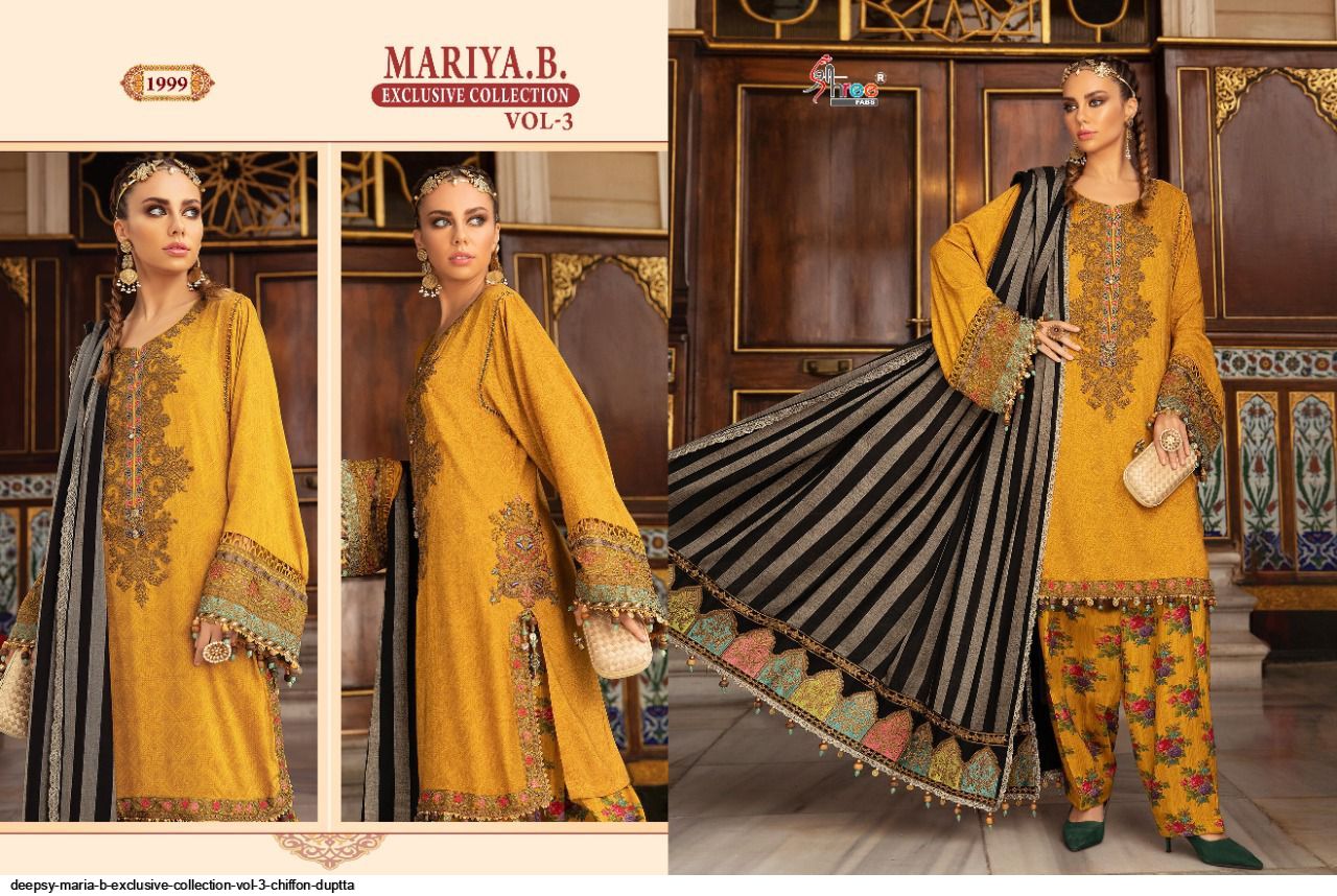 Shree Fab Presents Maria B Exclusive Collection Vol-03 Wolesale Rate In Surat - Sai Dresses