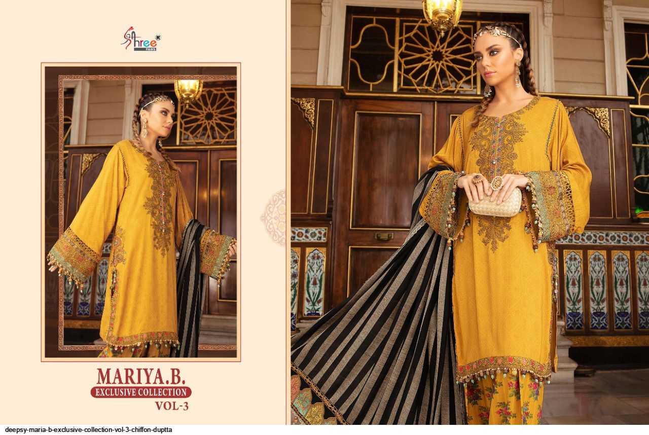 Shree Fab Presents Maria B Exclusive Collection Vol-03 Wolesale Rate In Surat - Sai Dresses