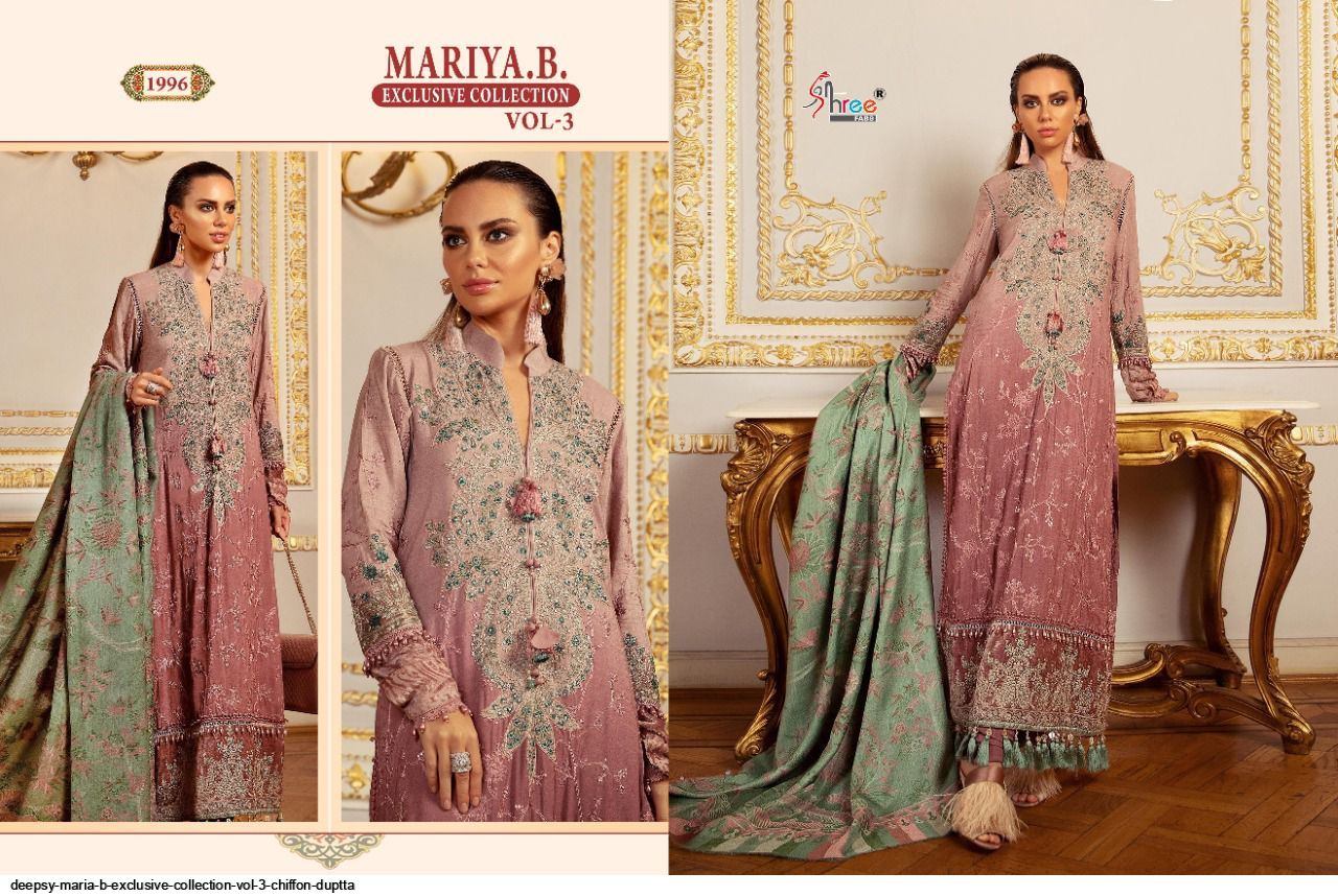 Shree Fab Presents Maria B Exclusive Collection Vol-03 Wolesale Rate In Surat - Sai Dresses