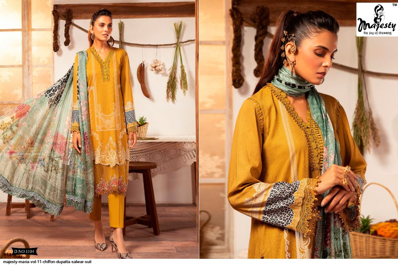 Majesty Presents  Maria Vol 11  Salwar Suit Wholesale Rate In Surat