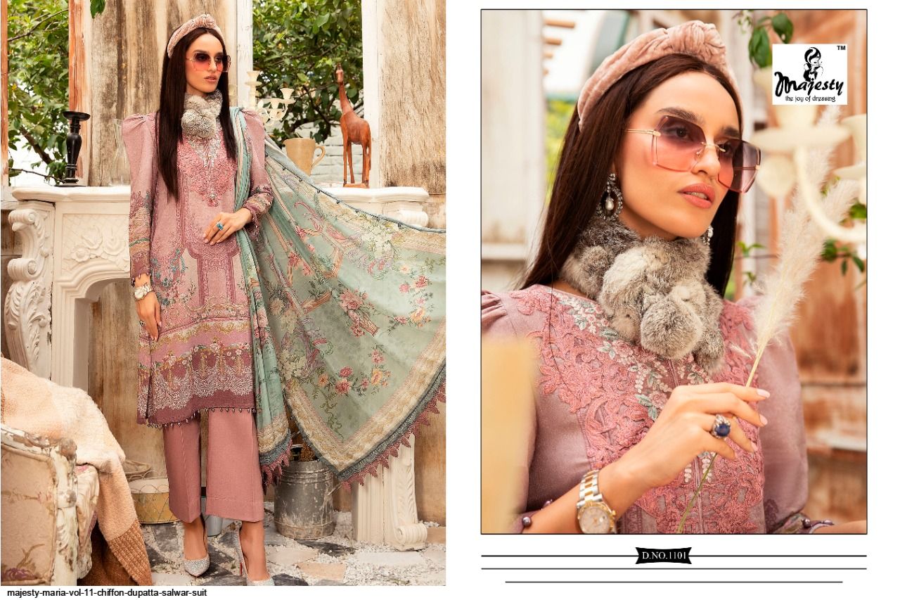 Majesty Presents  Maria Vol 11  Salwar Suit Wholesale Rate In Surat