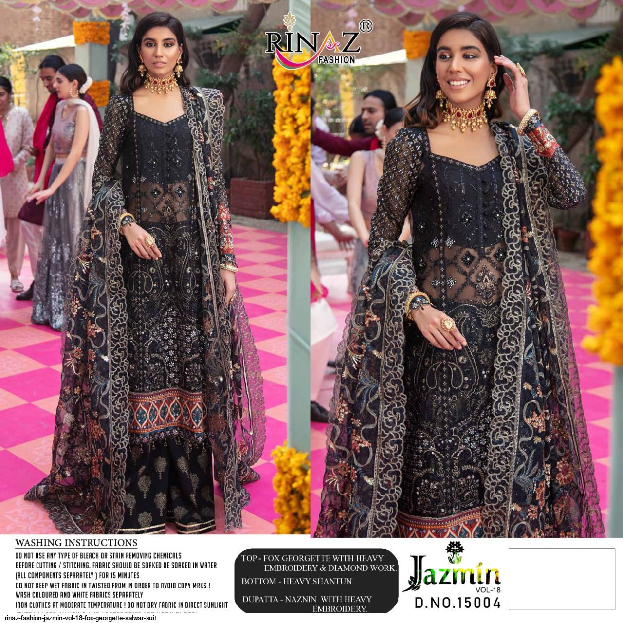 Rinaz Fashion Presents Jazmin Vol 18 Fox Georgette Salwar Suit Wholesale Rate In Surat - Sai Dresses