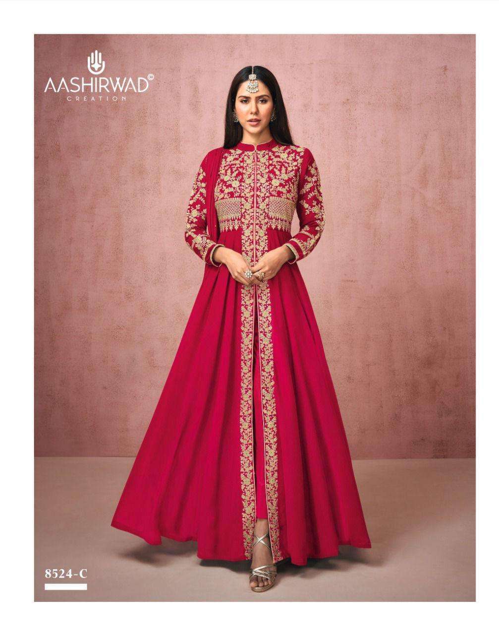 Aashirwad  Creation Prsents Sonam Georgette Designer Salwar Suit Collection Wholesale Rate In Surat - Sai Dresses