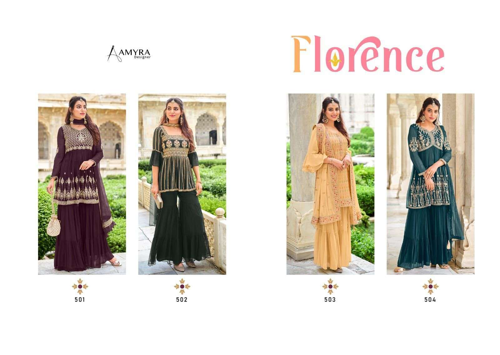 AMYRA DESIGNER PRESENTS FLORENCE WHOLESALE RATE IN SURAT- SAI DRESSES