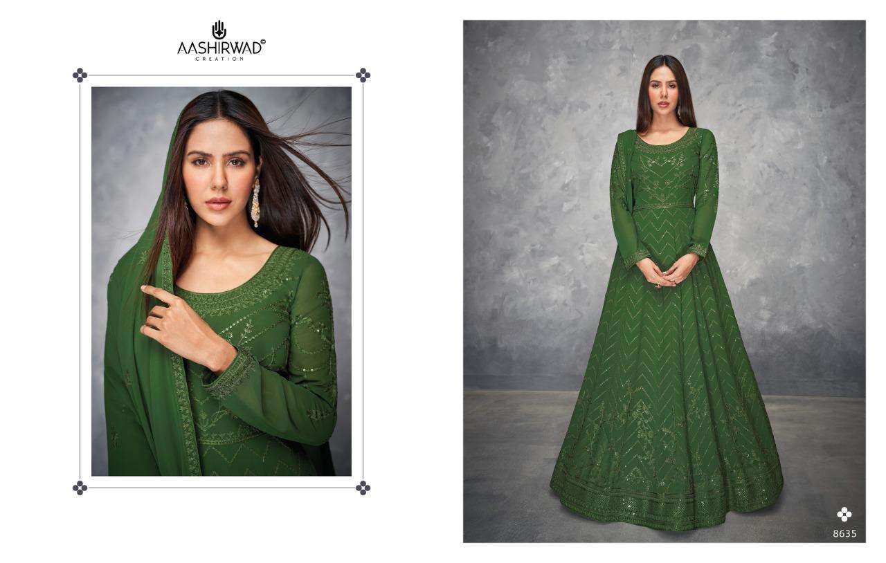 ASHIRWAD CREATION PRESENTS NEW CATALOG ANAMIKA WHOLESALE RATE IN SURAN SAI DRESSES