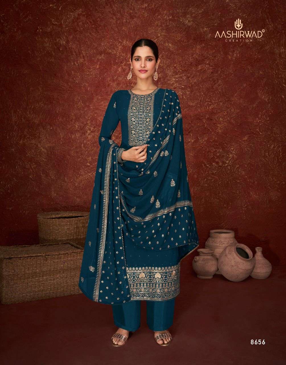 ASHIRWAD CREATION PRESENTS NEW CATALOG PARINEETA WHOLESALE RATE IN SURAN SAI DRESSES