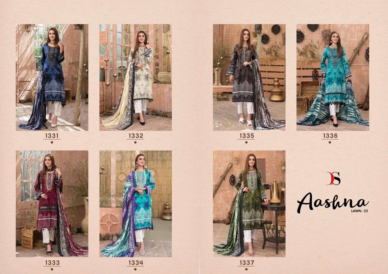 DEEPSY SUITS PRESENTS LATEST PAKISTANI CONCEPT CATALOG AASHNA LAWN-22 WHOLESALE RATE IN SURAT- SAI DRESSES