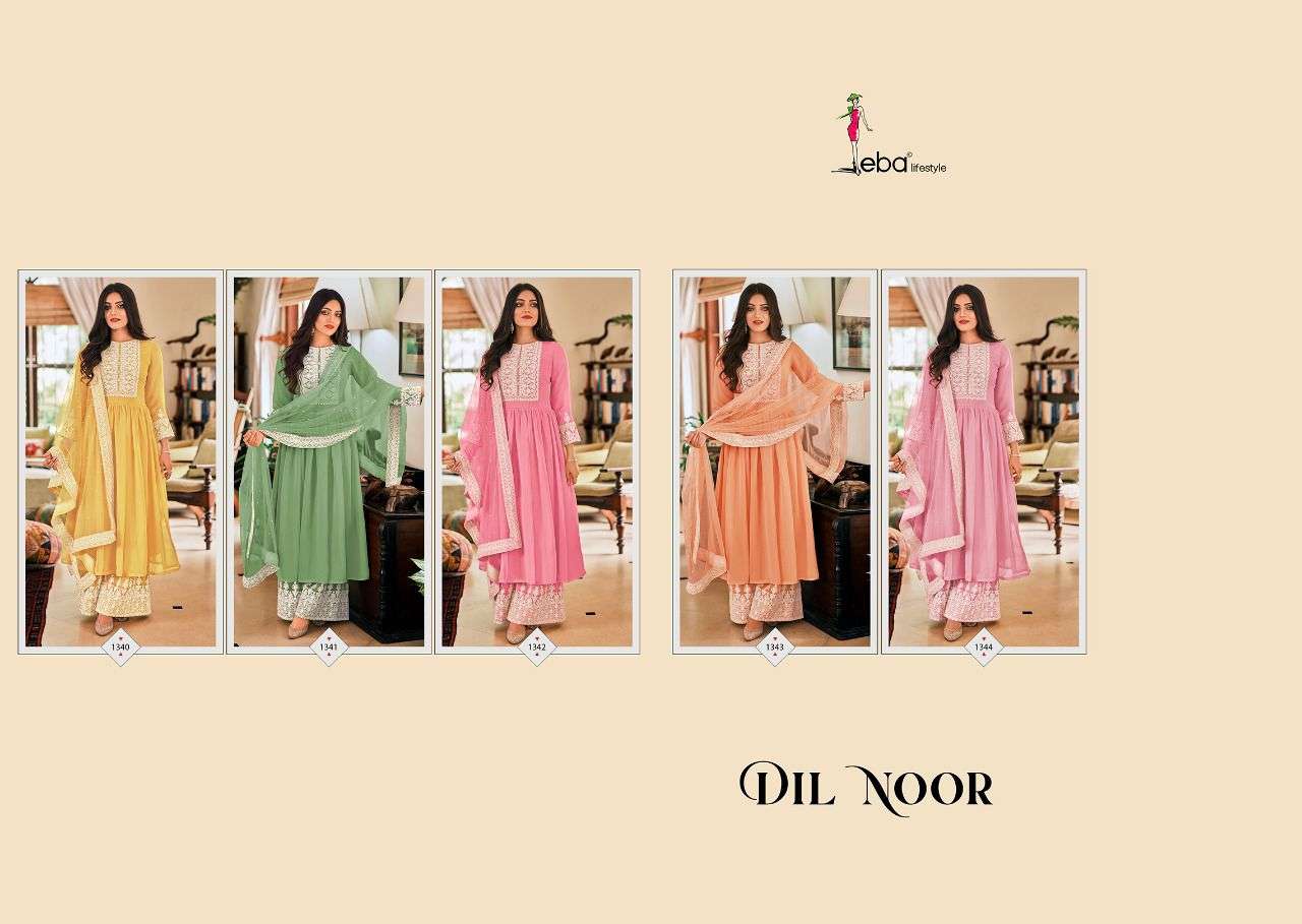 EBA LIFESTYLE PRESENTS LATEST 3 PIECES CATALOG DIL-NOOR WHOLESALE RATE IN SURAT- SAI DRESSES
