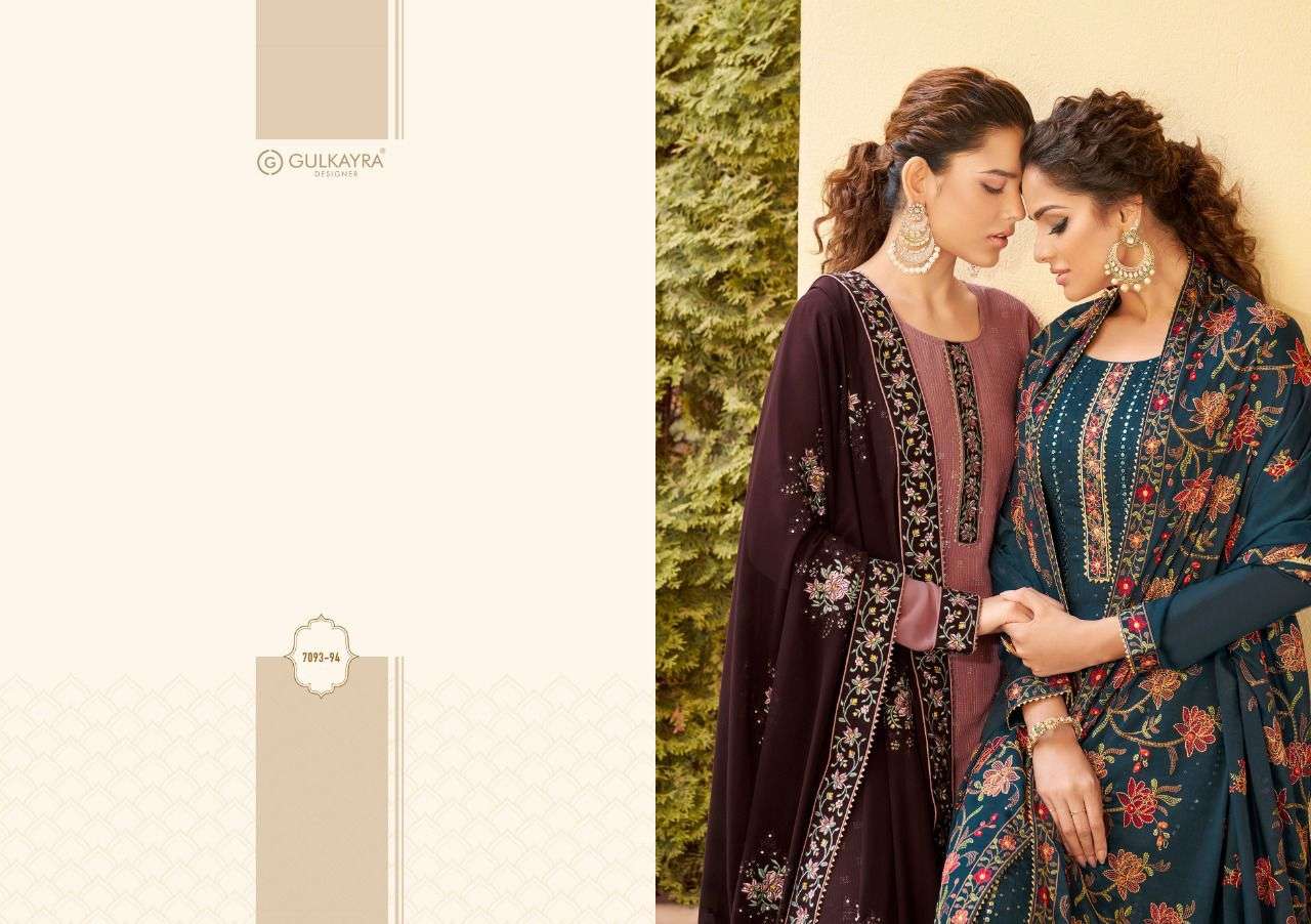 GULKAYRA DESIGNER PRESENTS NEW CATALOG BANNI-NX WHOLESALE RATE IN SURAT SAI DRESSES