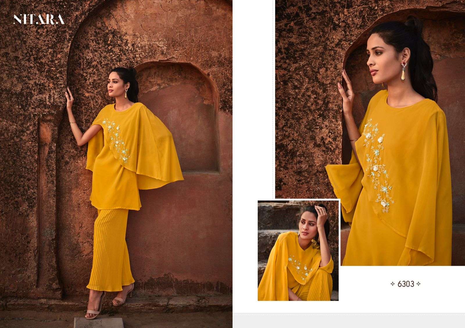 NITARA PRESENTS LATEST INDO WESTERN CATALOG KASAK WHOLESALE RATE IN SURAT- SAI DRESSES