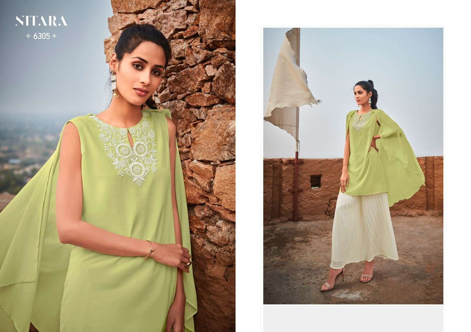 NITARA PRESENTS LATEST INDO WESTERN CATALOG KASAK WHOLESALE RATE IN SURAT- SAI DRESSES