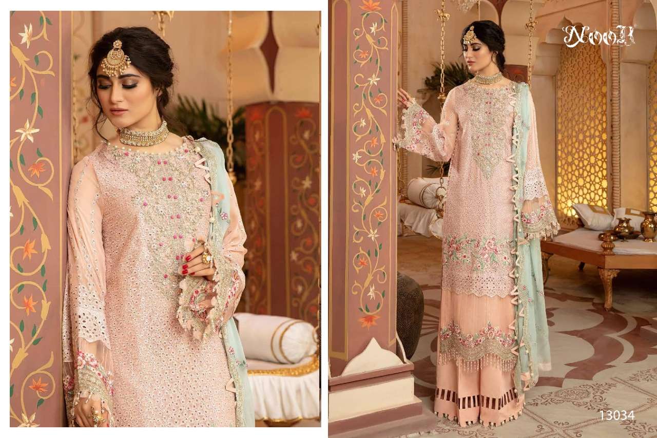NOOR PRESENTS LATEST PAKISTANI CATALOG GUZARISH VOL -04 WHOLESALE RATE IN SURAT- SAI DRESSES
